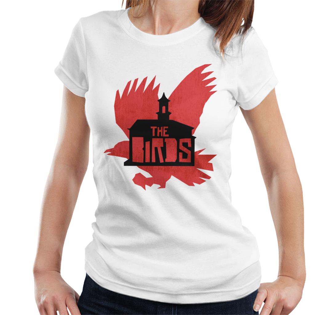 The Birds Schoolhouse Silhouettes Women's T-Shirt-ALL + EVERY