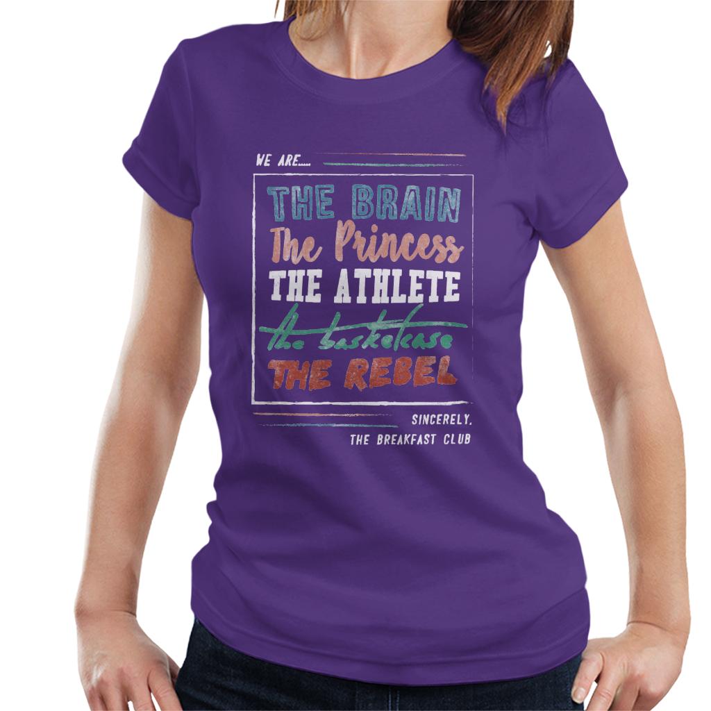 The Breakfast Club We Are The Brain The Princess The Athlete Women's T-Shirt-ALL + EVERY