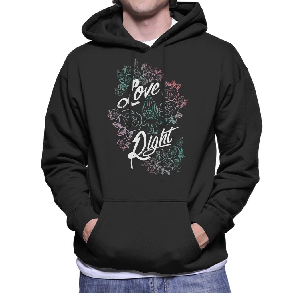 Trolls Love Right Men's Hooded Sweatshirt-ALL + EVERY