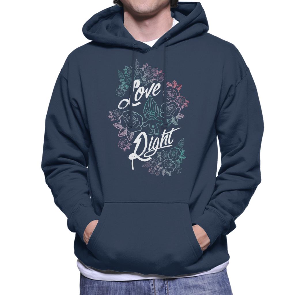 Trolls Love Right Men's Hooded Sweatshirt-ALL + EVERY