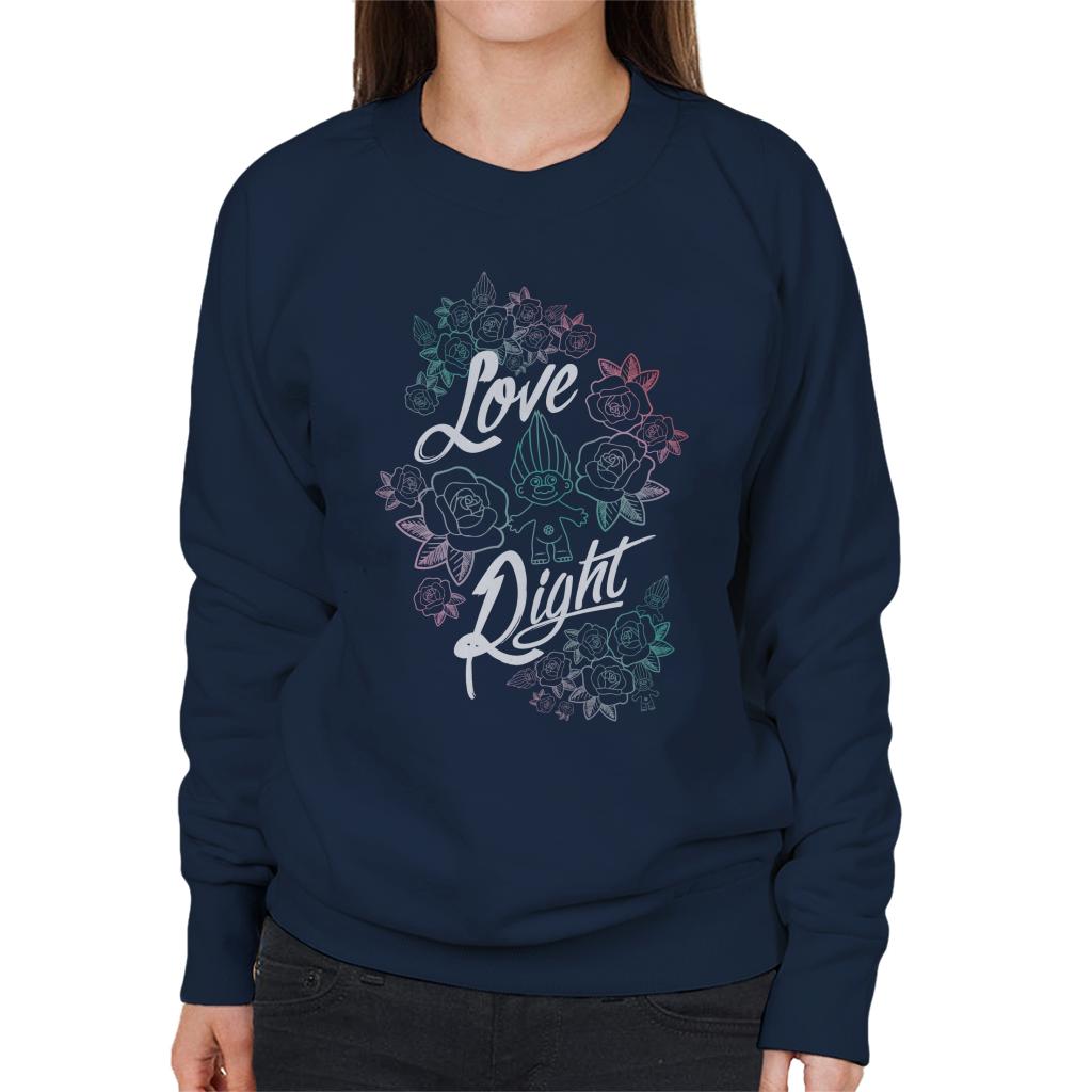 Trolls Love Right Women's Sweatshirt-ALL + EVERY