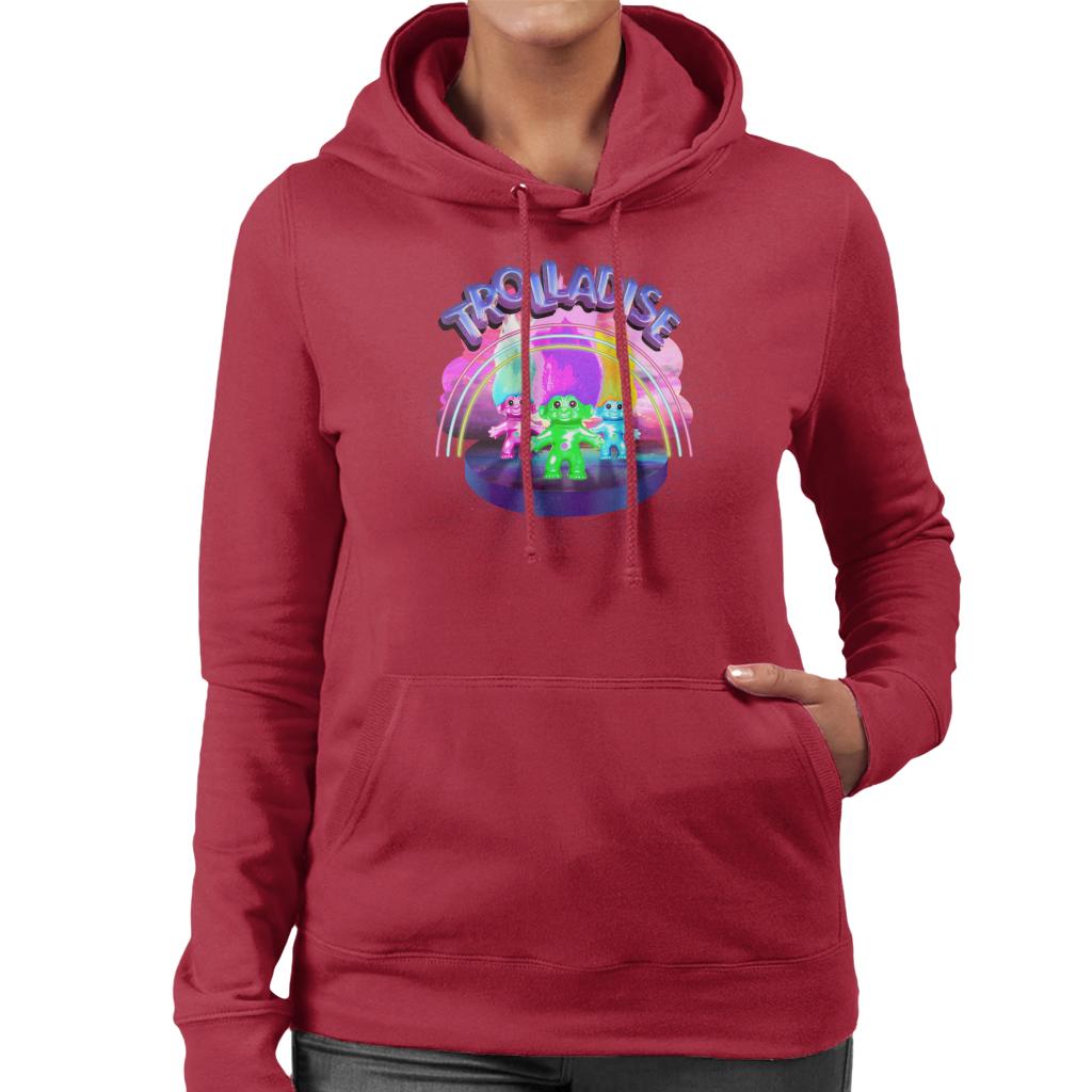 Trolls In Trolladise Women's Hooded Sweatshirt-ALL + EVERY