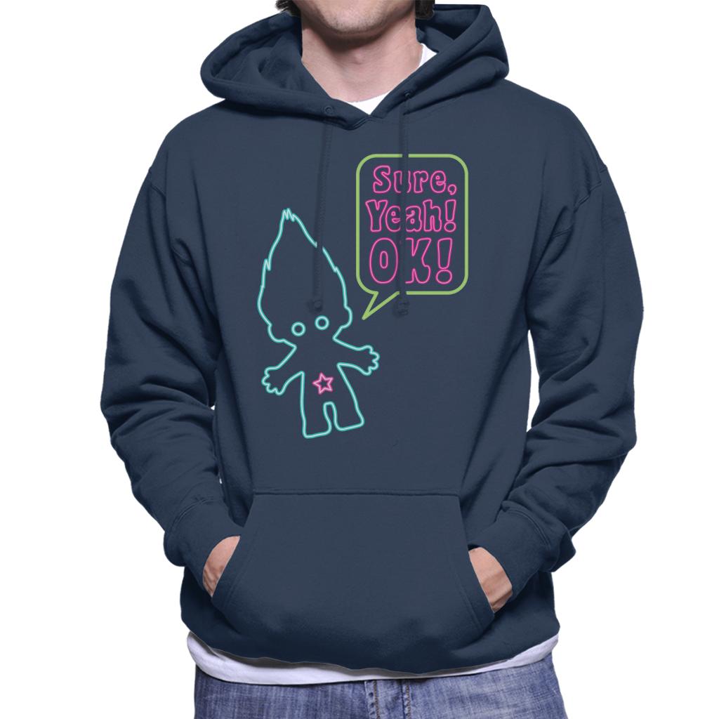 Trolls Neon Sure Yeah Ok Men's Hooded Sweatshirt-ALL + EVERY