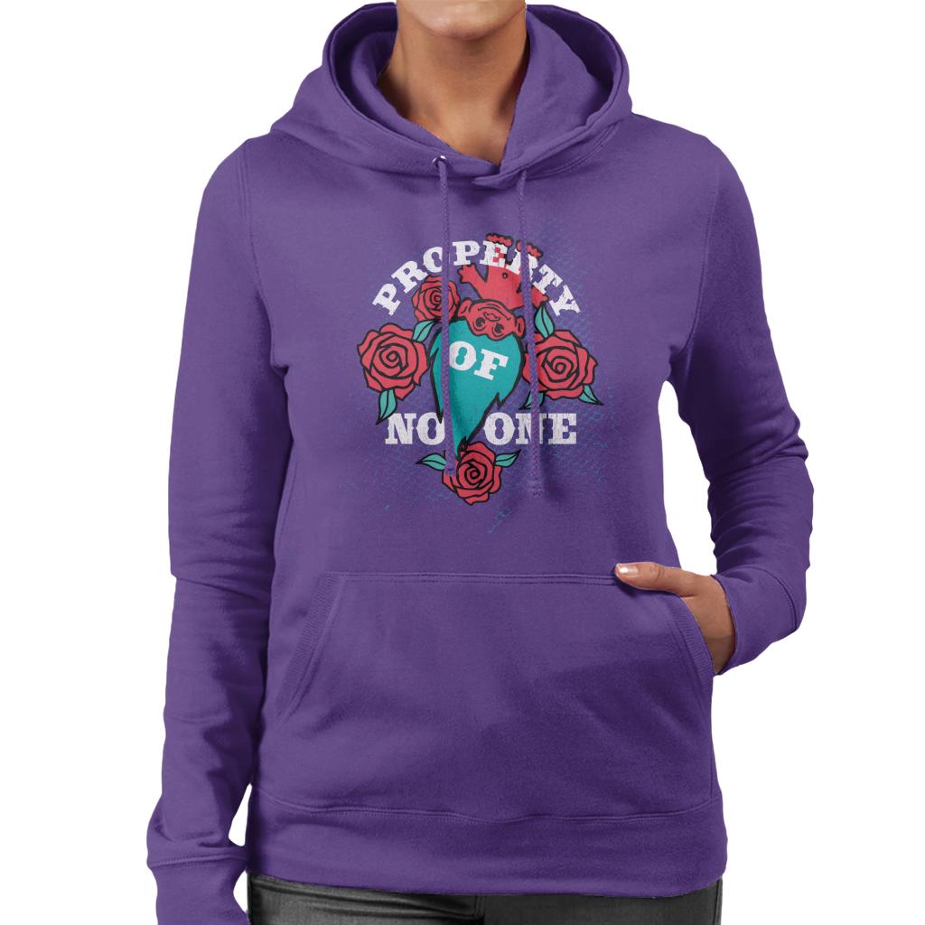 Trolls Property Of No One Women's Hooded Sweatshirt-ALL + EVERY