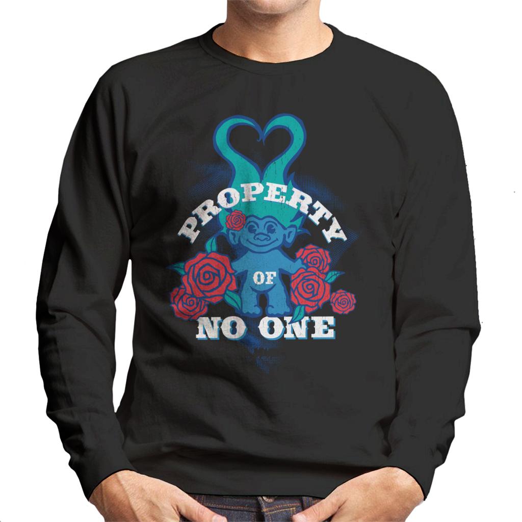 Trolls Property Of No One Love Heart Men's Sweatshirt-ALL + EVERY