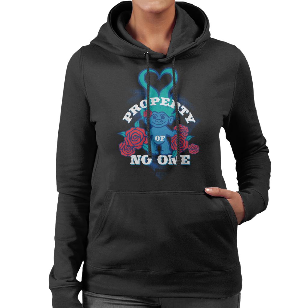 Trolls Property Of No One Love Heart Women's Hooded Sweatshirt-ALL + EVERY