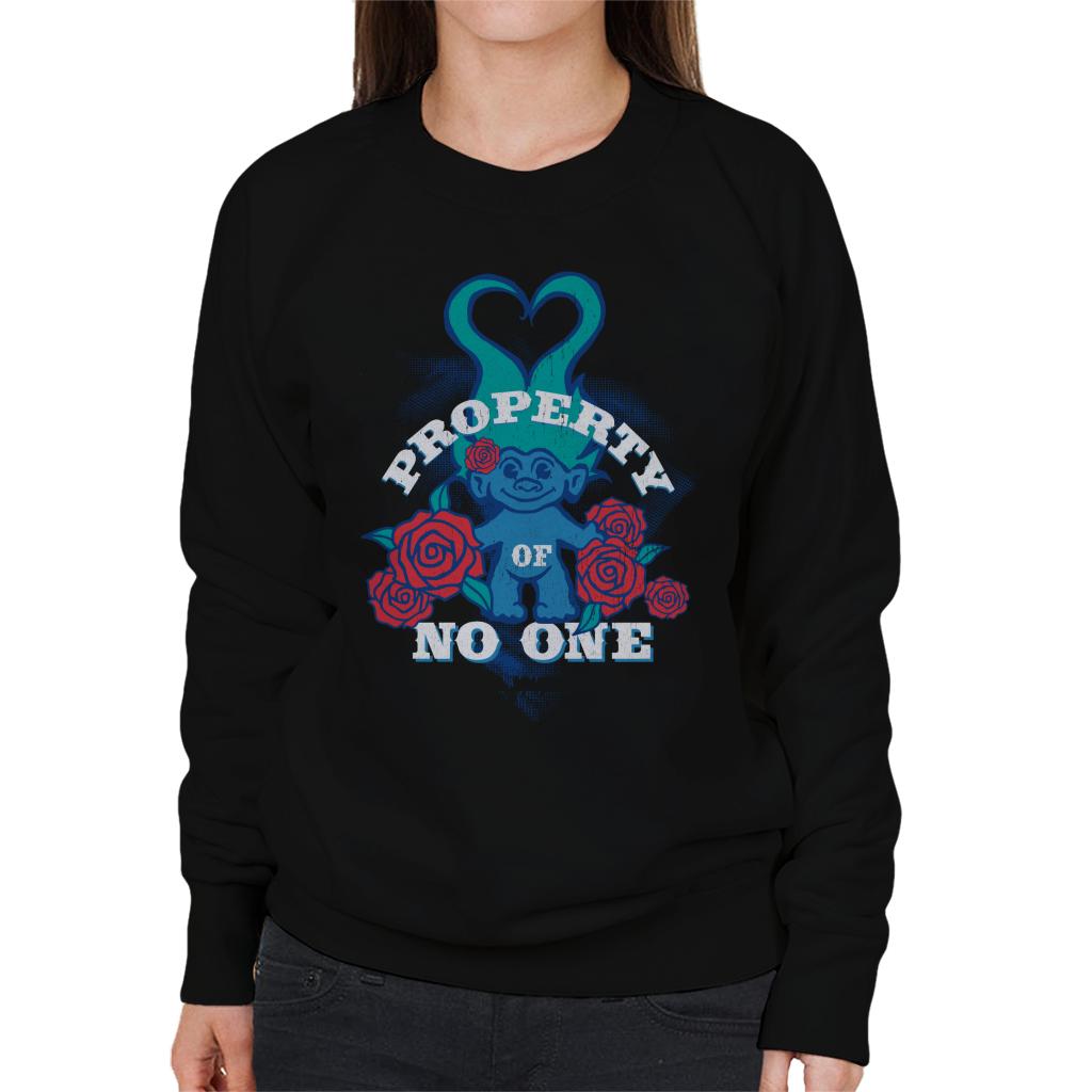 Trolls Property Of No One Love Heart Women's Sweatshirt-ALL + EVERY