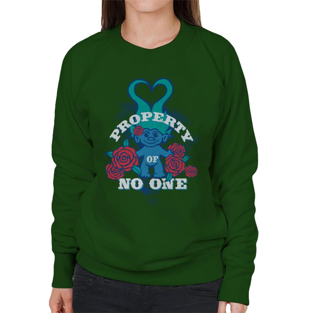 Trolls Property Of No One Love Heart Women's Sweatshirt-ALL + EVERY