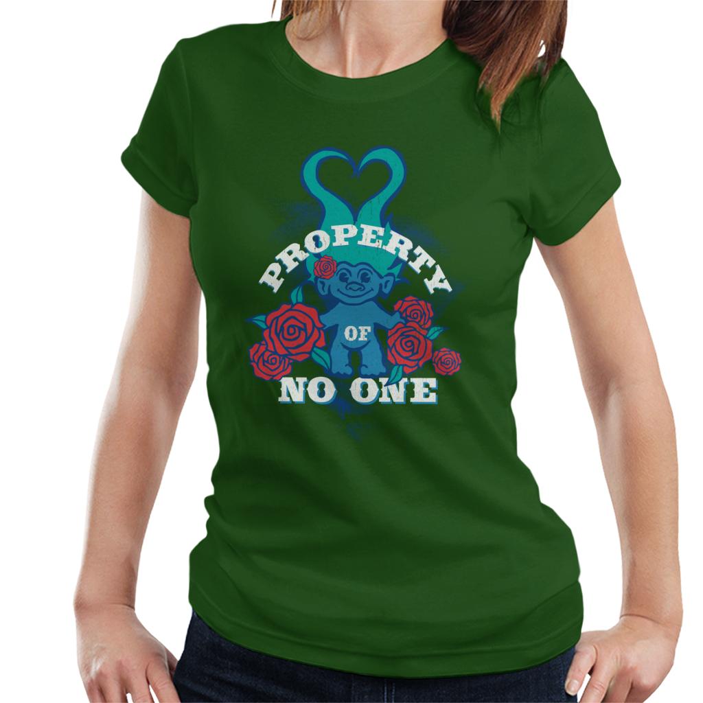 Trolls Property Of No One Love Heart Women's T-Shirt-ALL + EVERY