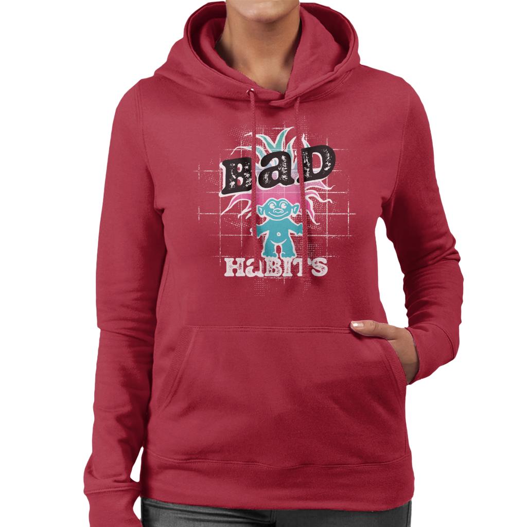 Trolls Bad Habits Pink And Blue Gradient Hair Women's Hooded Sweatshirt-ALL + EVERY