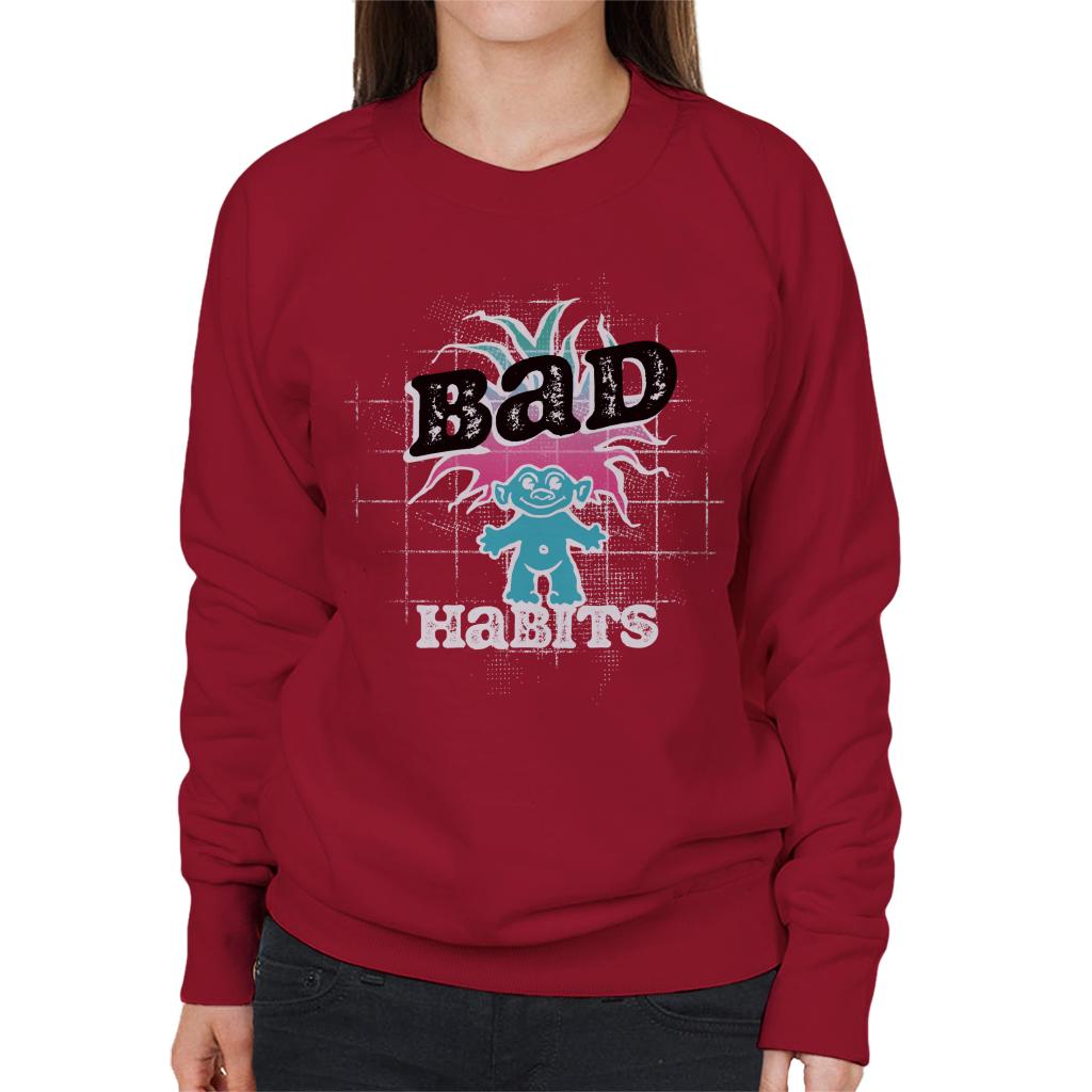 Trolls Bad Habits Pink And Blue Gradient Hair Women's Sweatshirt-ALL + EVERY