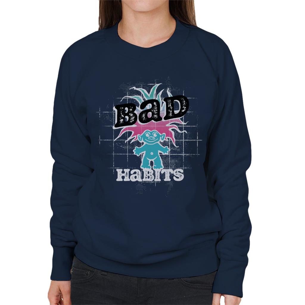 Trolls Bad Habits Pink And Blue Gradient Hair Women's Sweatshirt-ALL + EVERY