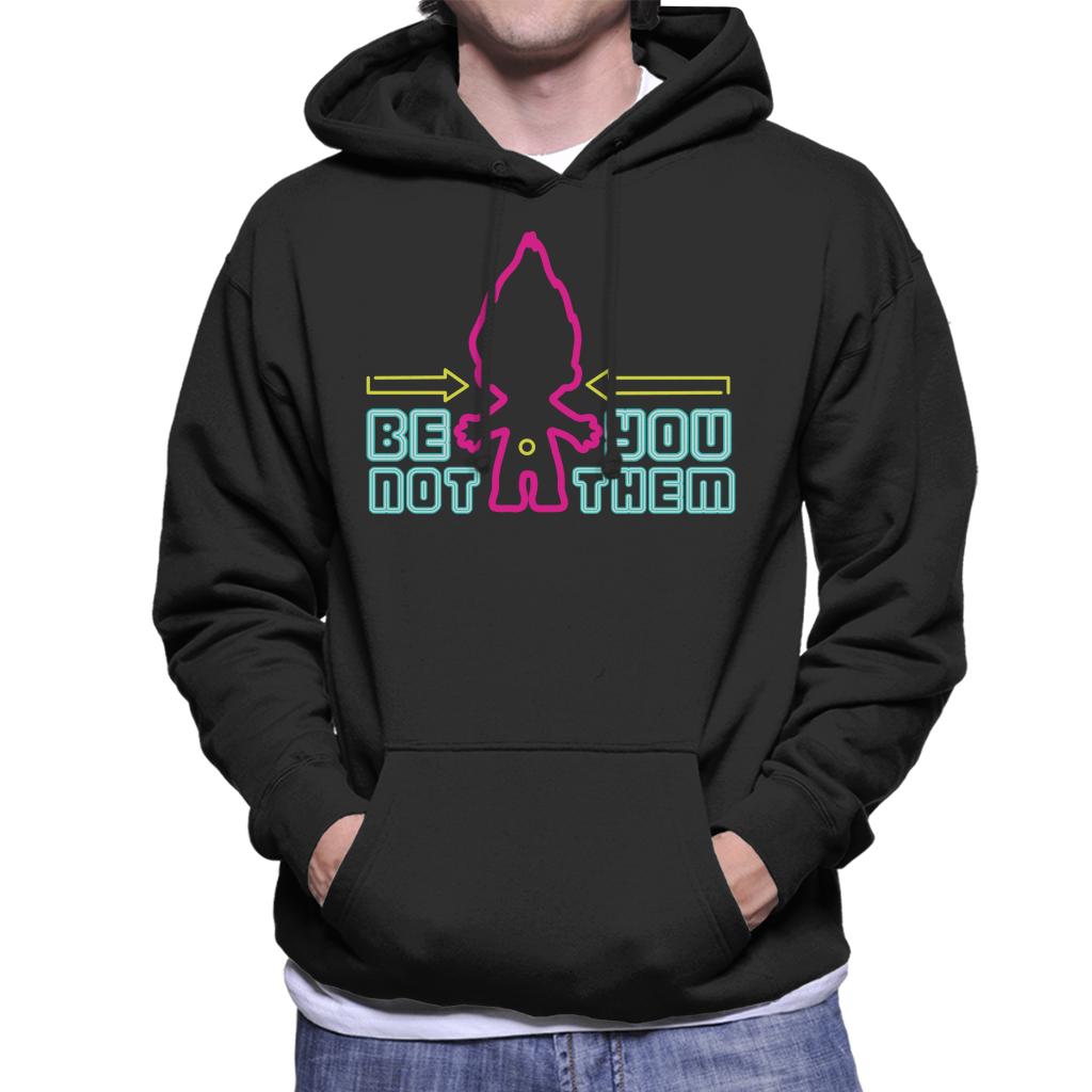 Trolls Neon Silhouette Be You Not Them Men's Hooded Sweatshirt-ALL + EVERY