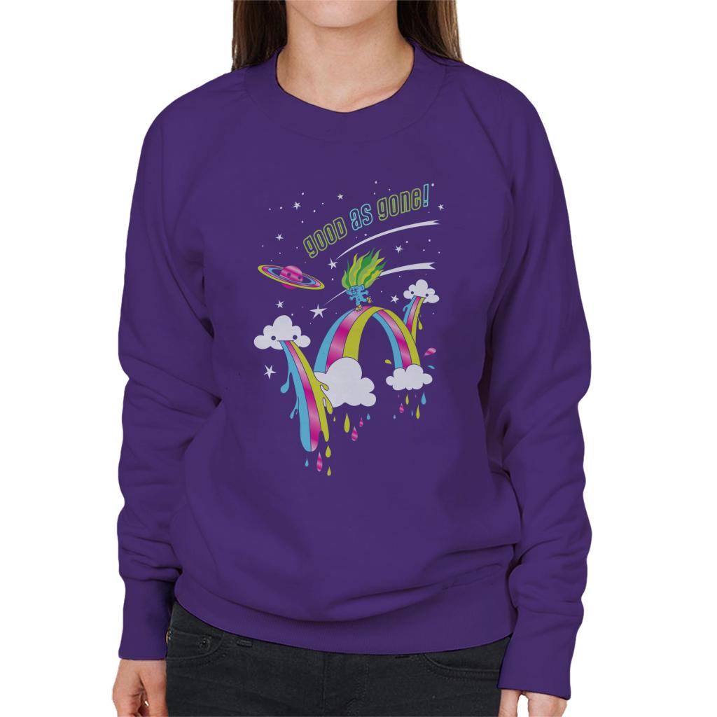 Trolls Good As Gone Rainbow Roller Skating Women's Sweatshirt-ALL + EVERY