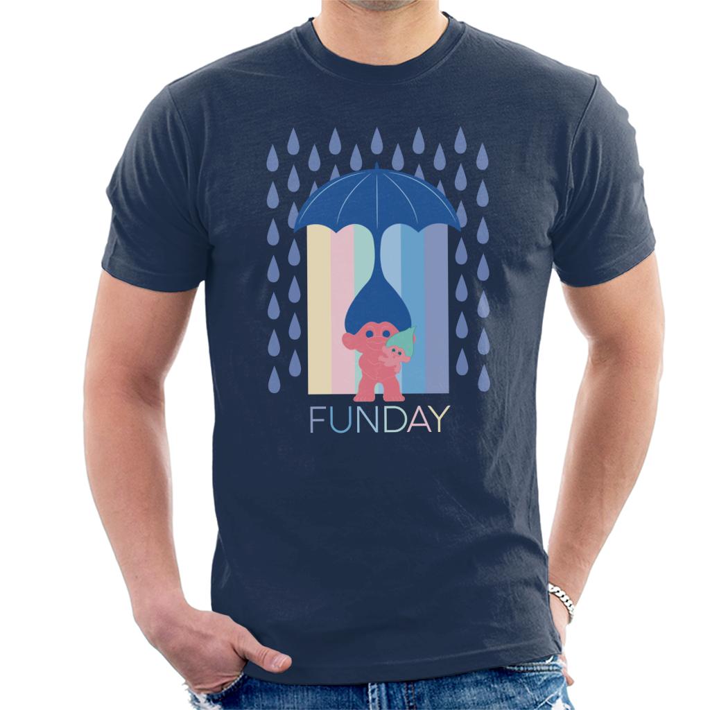 Trolls Fun Day Raining Umbrella Hair Men's T-Shirt-ALL + EVERY