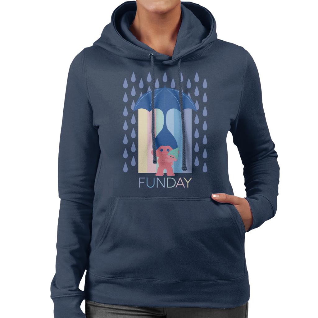 Trolls Fun Day Raining Umbrella Hair Women's Hooded Sweatshirt-ALL + EVERY