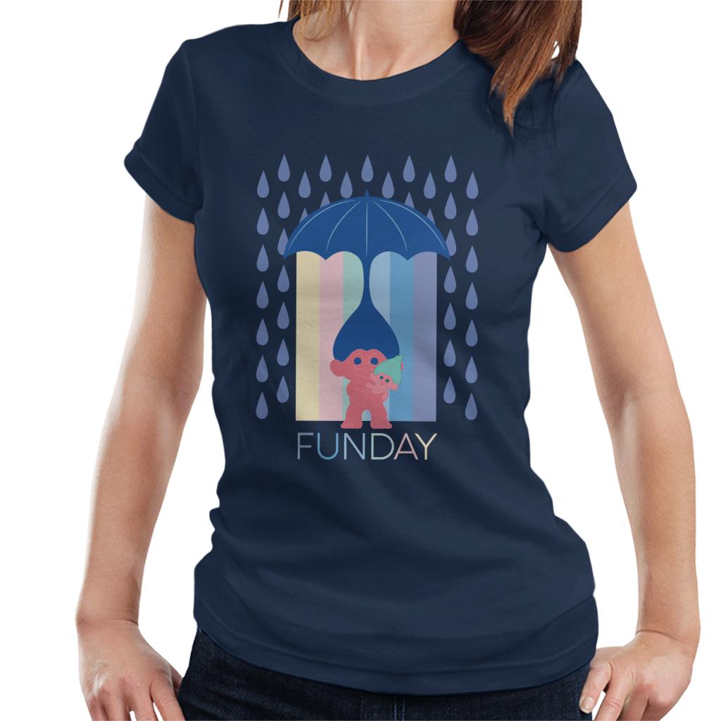 Trolls Fun Day Raining Umbrella Hair Women's T-Shirt-ALL + EVERY