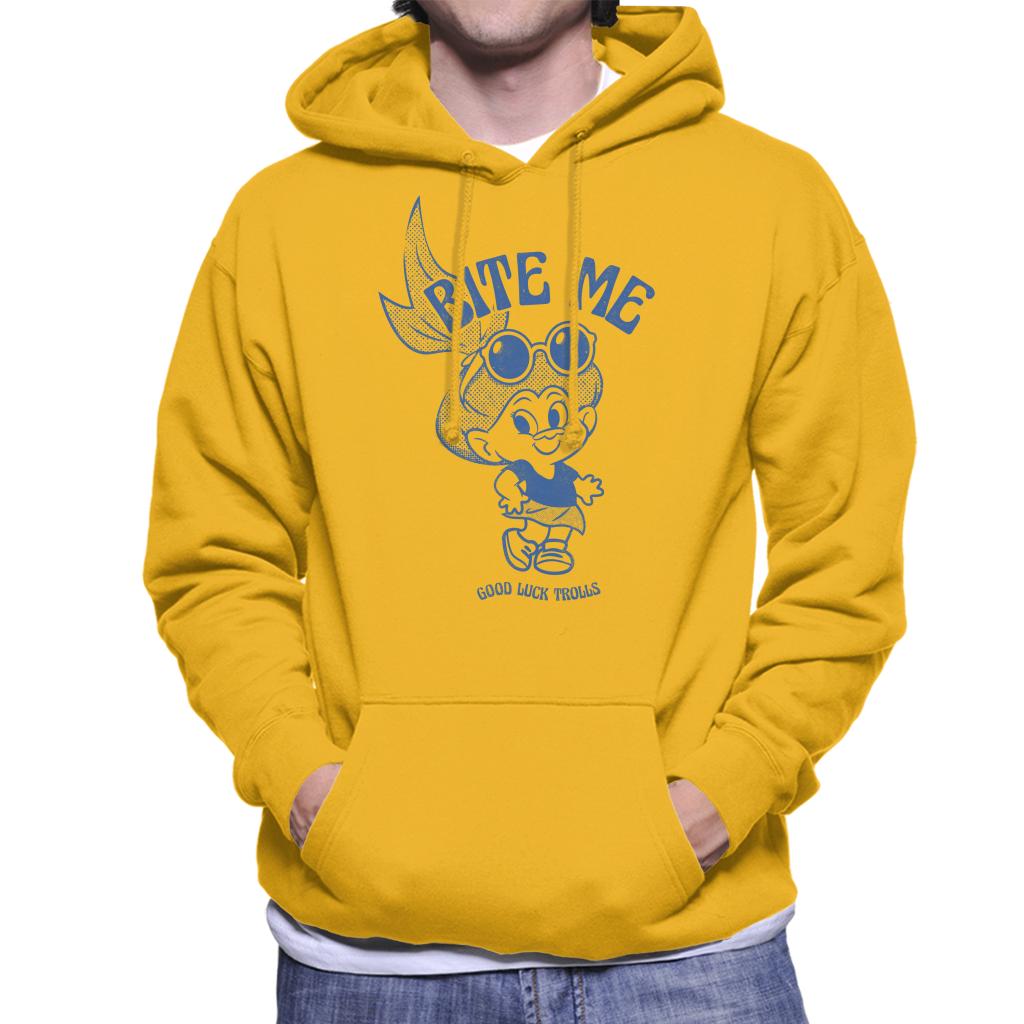 Trolls Bite Me Good Luck Trolls Men's Hooded Sweatshirt-ALL + EVERY