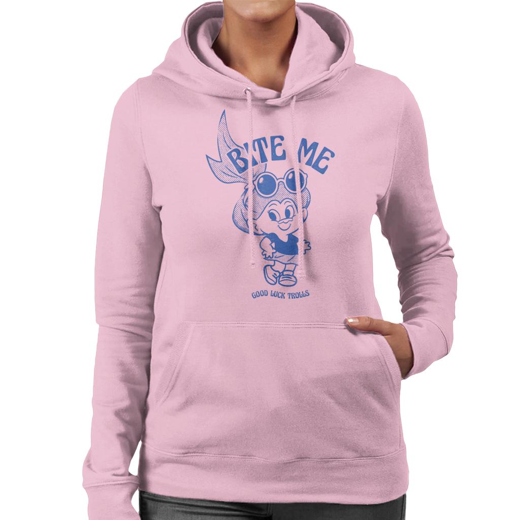 Trolls Bite Me Good Luck Trolls Women's Hooded Sweatshirt-ALL + EVERY