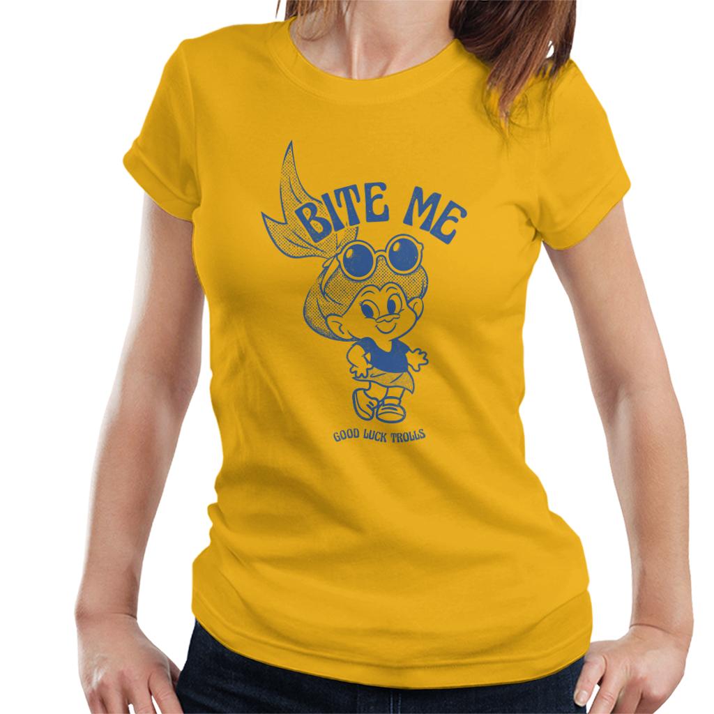 Trolls Bite Me Good Luck Trolls Women's T-Shirt-ALL + EVERY