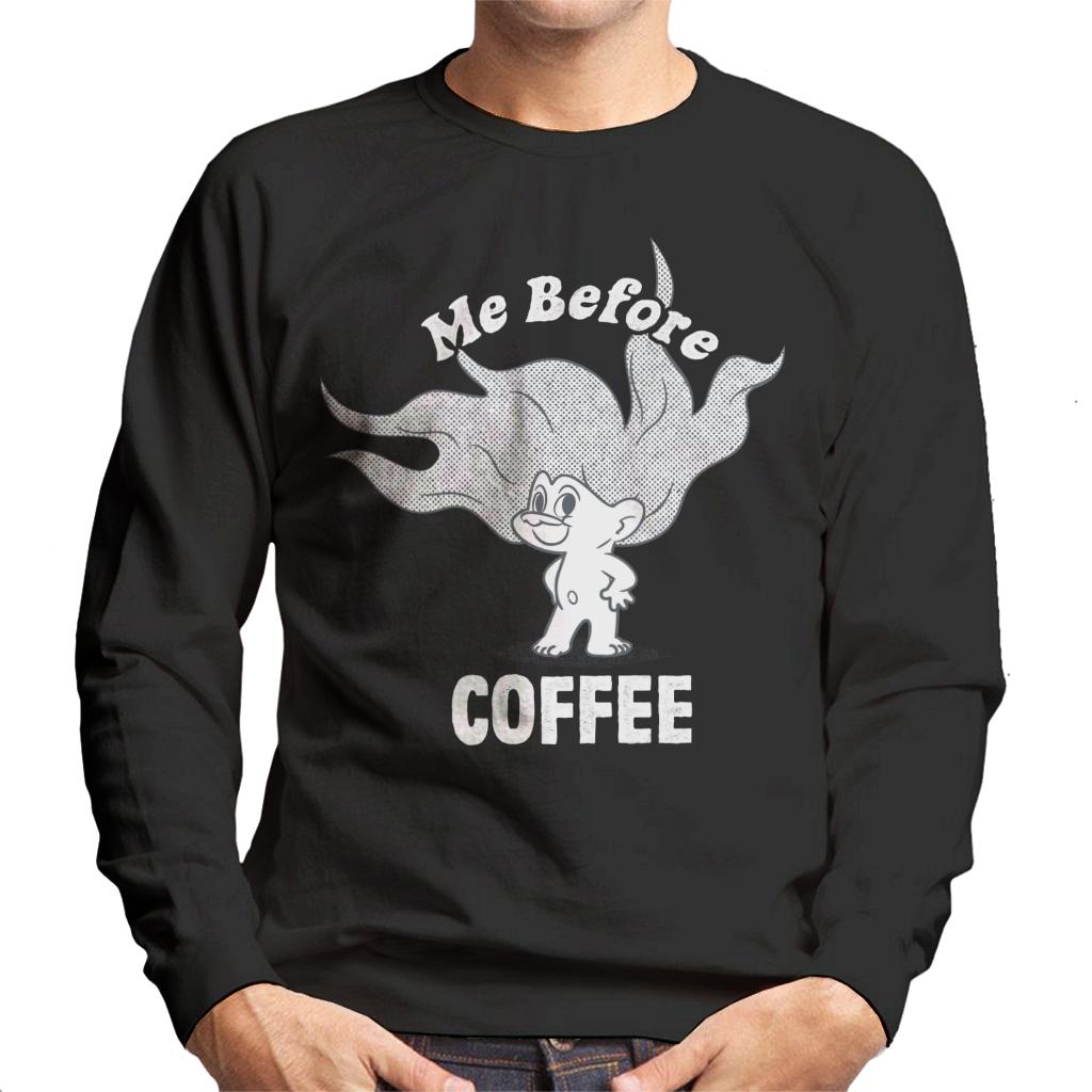 Trolls Me Before Coffee Men's Sweatshirt-ALL + EVERY