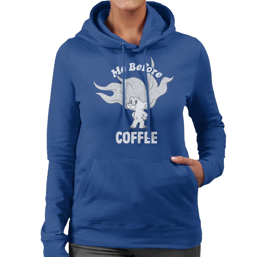 Trolls Me Before Coffee Women's Hooded Sweatshirt-ALL + EVERY