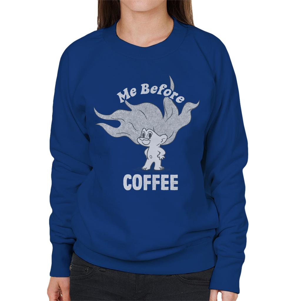 Trolls Me Before Coffee Women's Sweatshirt-ALL + EVERY