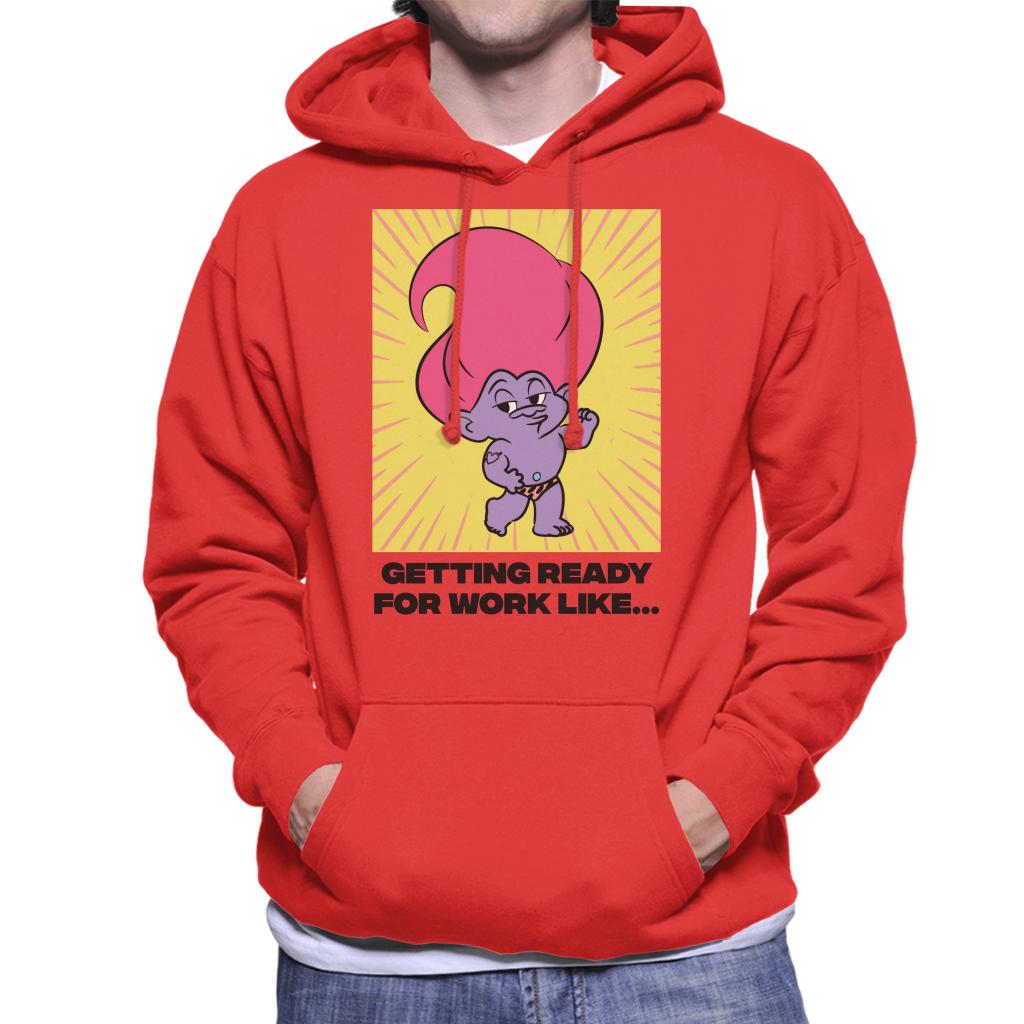 Trolls Getting Ready For Work Like Men's Hooded Sweatshirt-ALL + EVERY