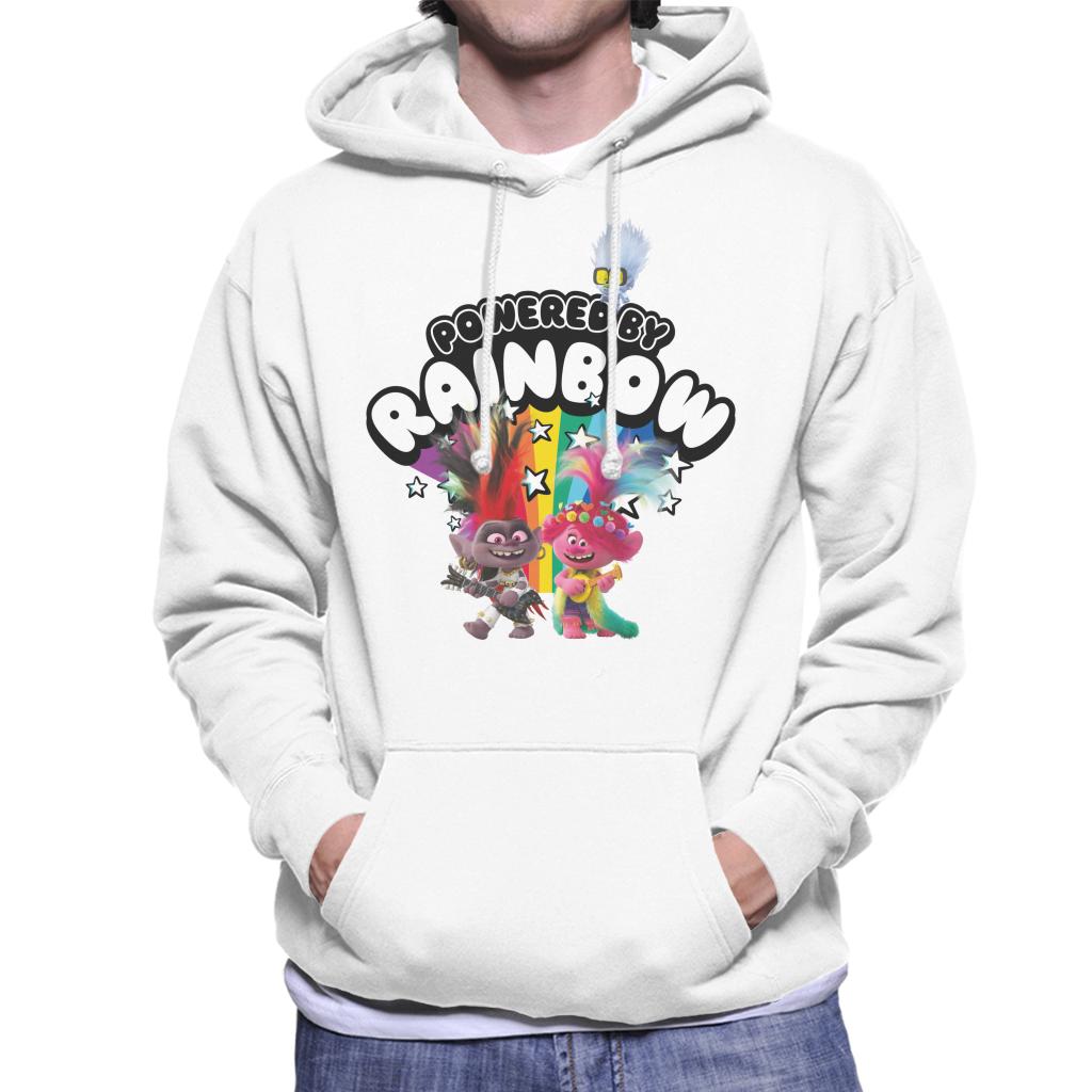 Trolls Powered By Rainbows Men's Hooded Sweatshirt-ALL + EVERY