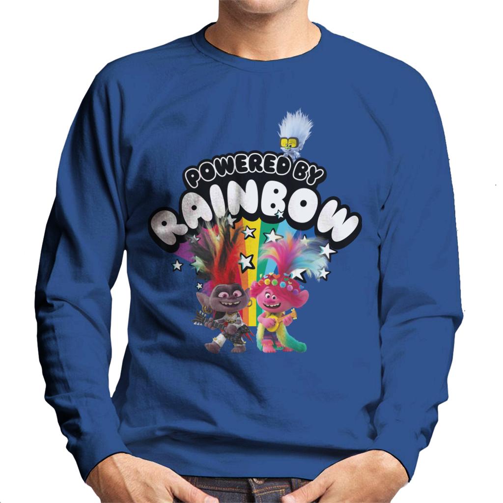 Trolls Powered By Rainbows Men's Sweatshirt-ALL + EVERY