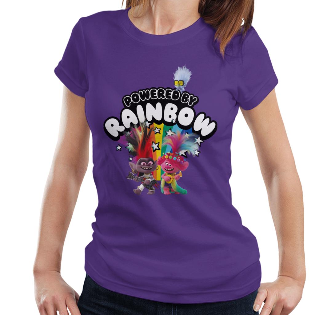 Trolls Powered By Rainbows Women's T-Shirt-ALL + EVERY