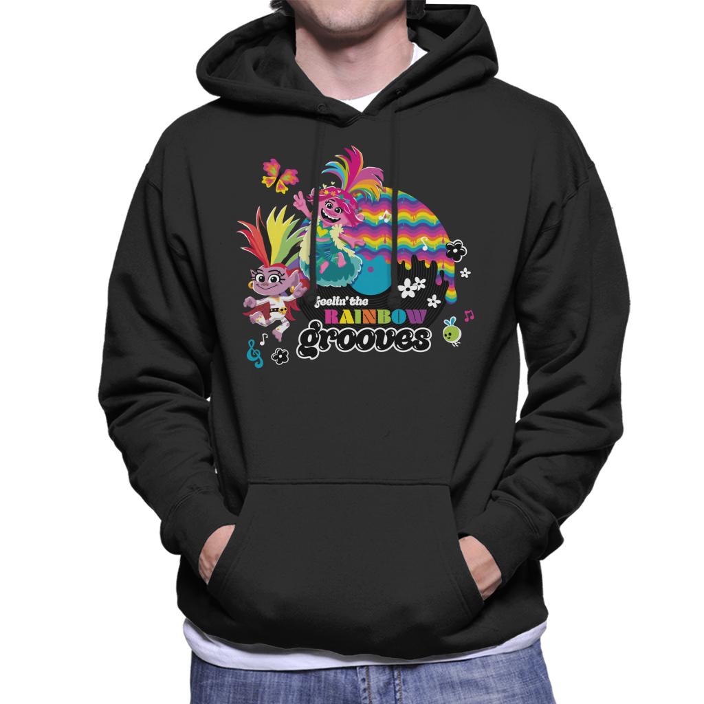 Trolls Feelin The Rainbow Grooves Men's Hooded Sweatshirt-ALL + EVERY