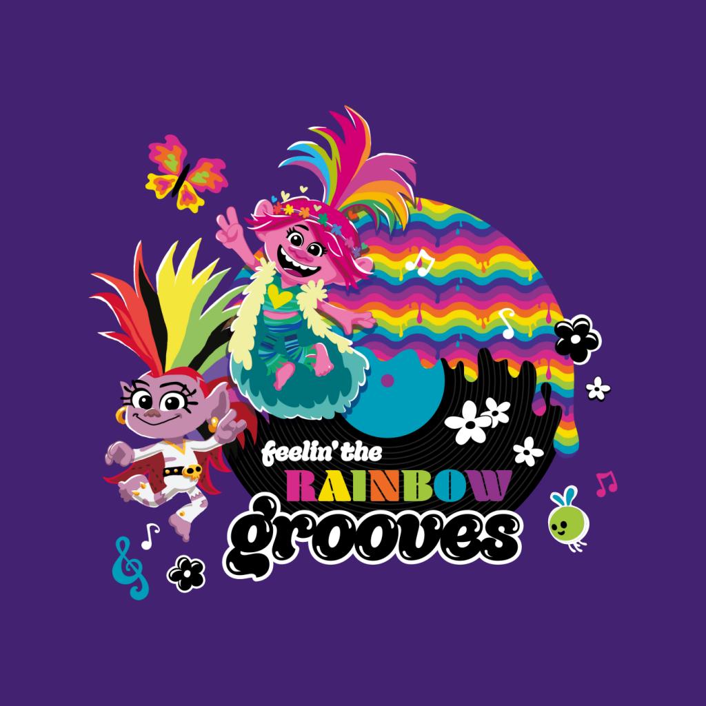 Trolls Feelin The Rainbow Grooves Women's T-Shirt-ALL + EVERY