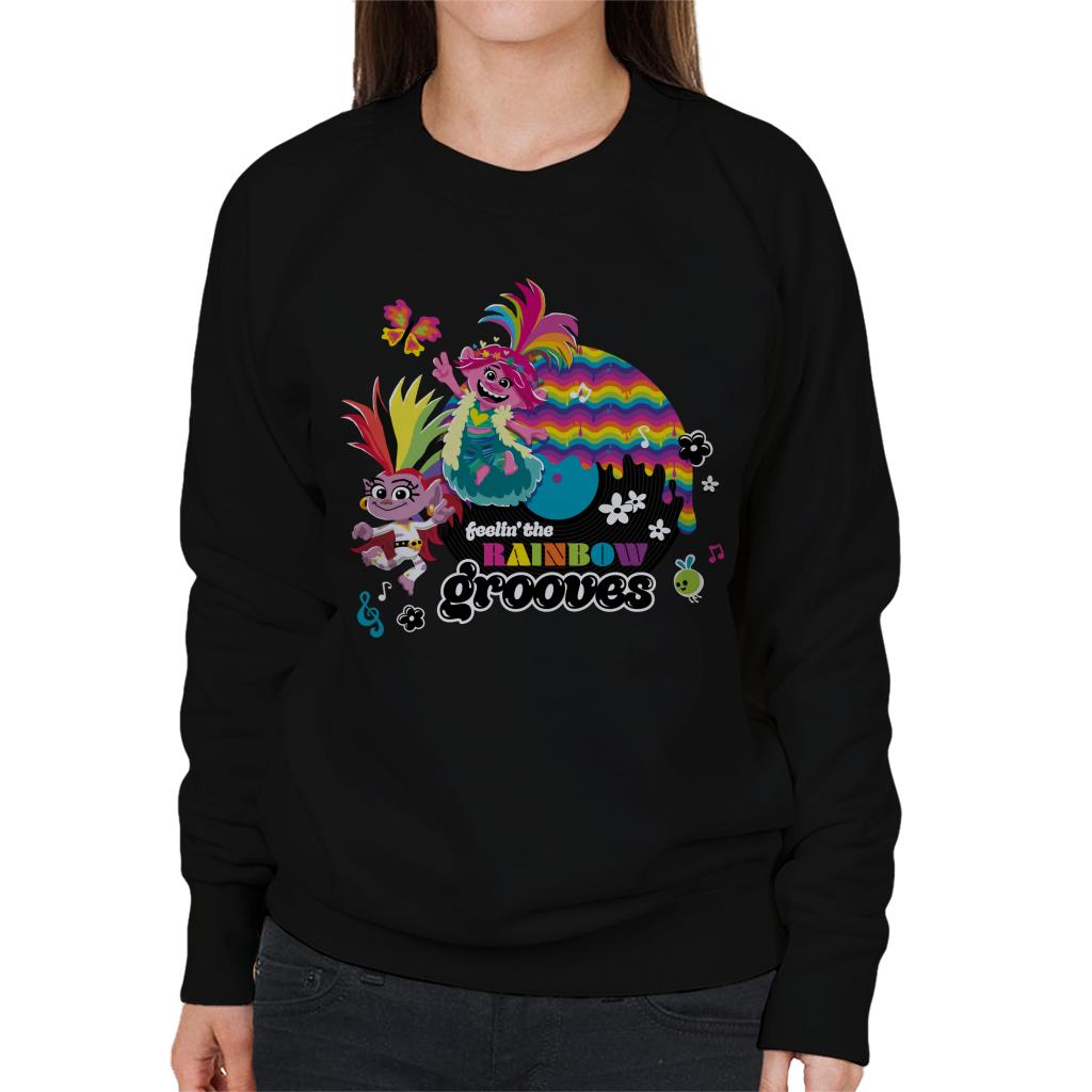 Trolls Feelin The Rainbow Grooves Women's Sweatshirt-ALL + EVERY