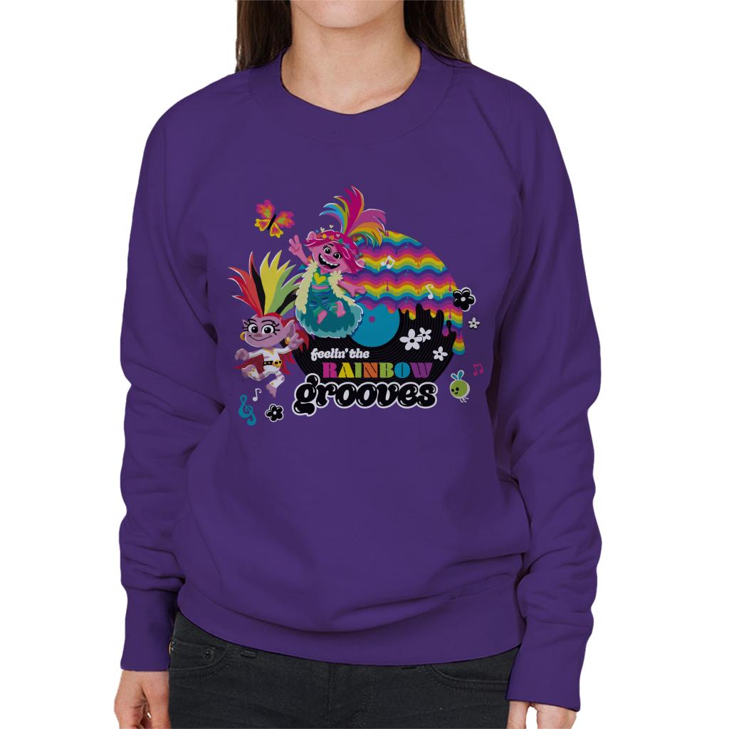 Trolls Feelin The Rainbow Grooves Women's Sweatshirt-ALL + EVERY