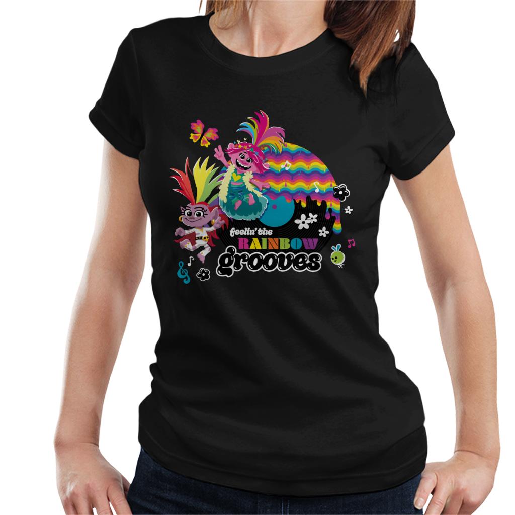 Trolls Feelin The Rainbow Grooves Women's T-Shirt-ALL + EVERY