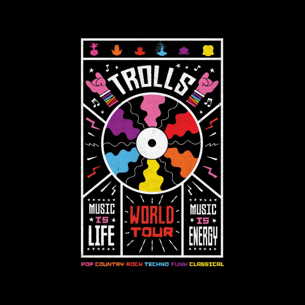 Trolls World Tour Music Is Life Music Is Energy Women's Sweatshirt-ALL + EVERY