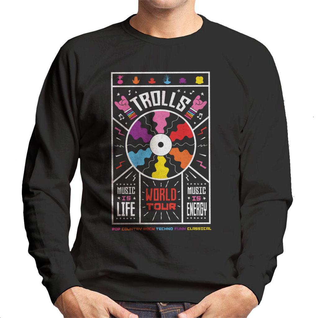 Trolls World Tour Music Is Life Music Is Energy Men's Sweatshirt-ALL + EVERY