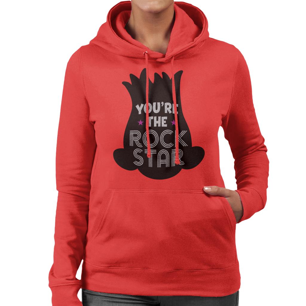 Trolls Silhouette You Are The Rock Star Women's Hooded Sweatshirt-ALL + EVERY