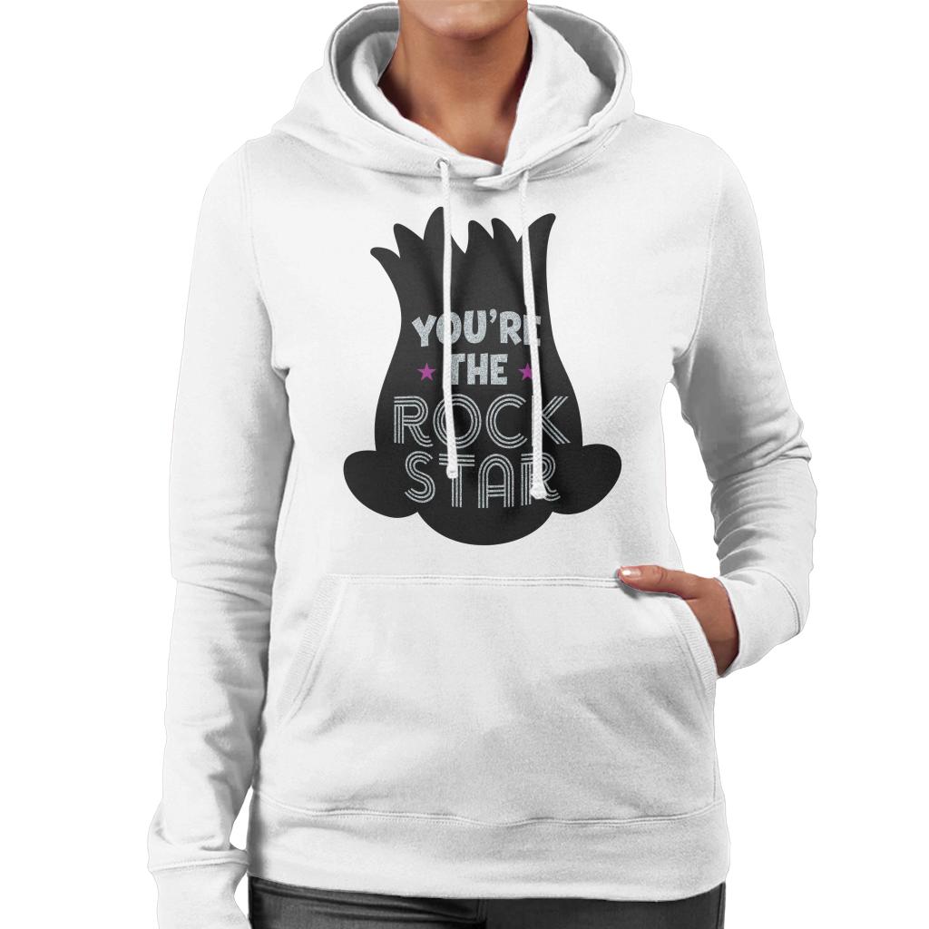 Trolls Silhouette You Are The Rock Star Women's Hooded Sweatshirt-ALL + EVERY