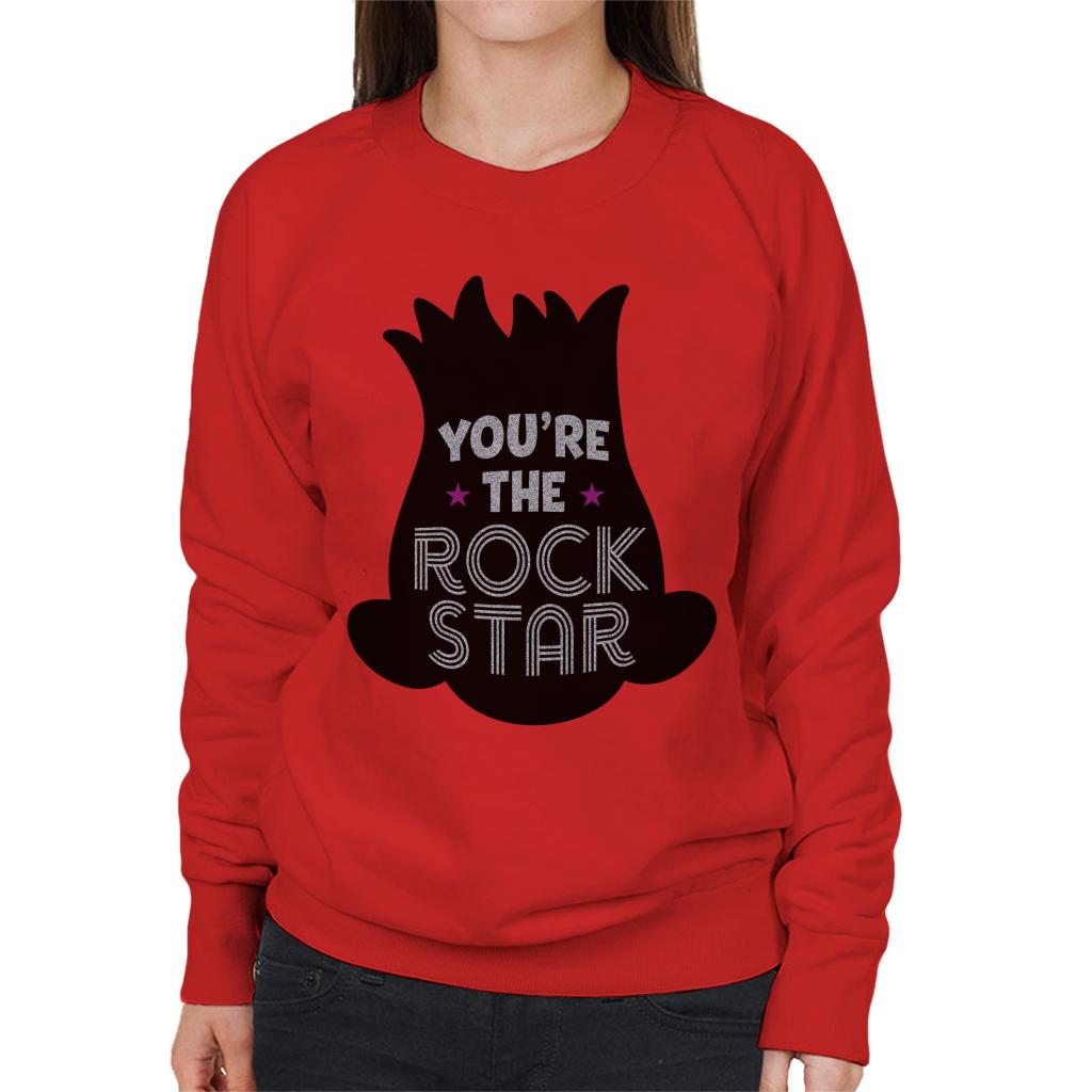 Trolls Silhouette You Are The Rock Star Women's Sweatshirt-ALL + EVERY