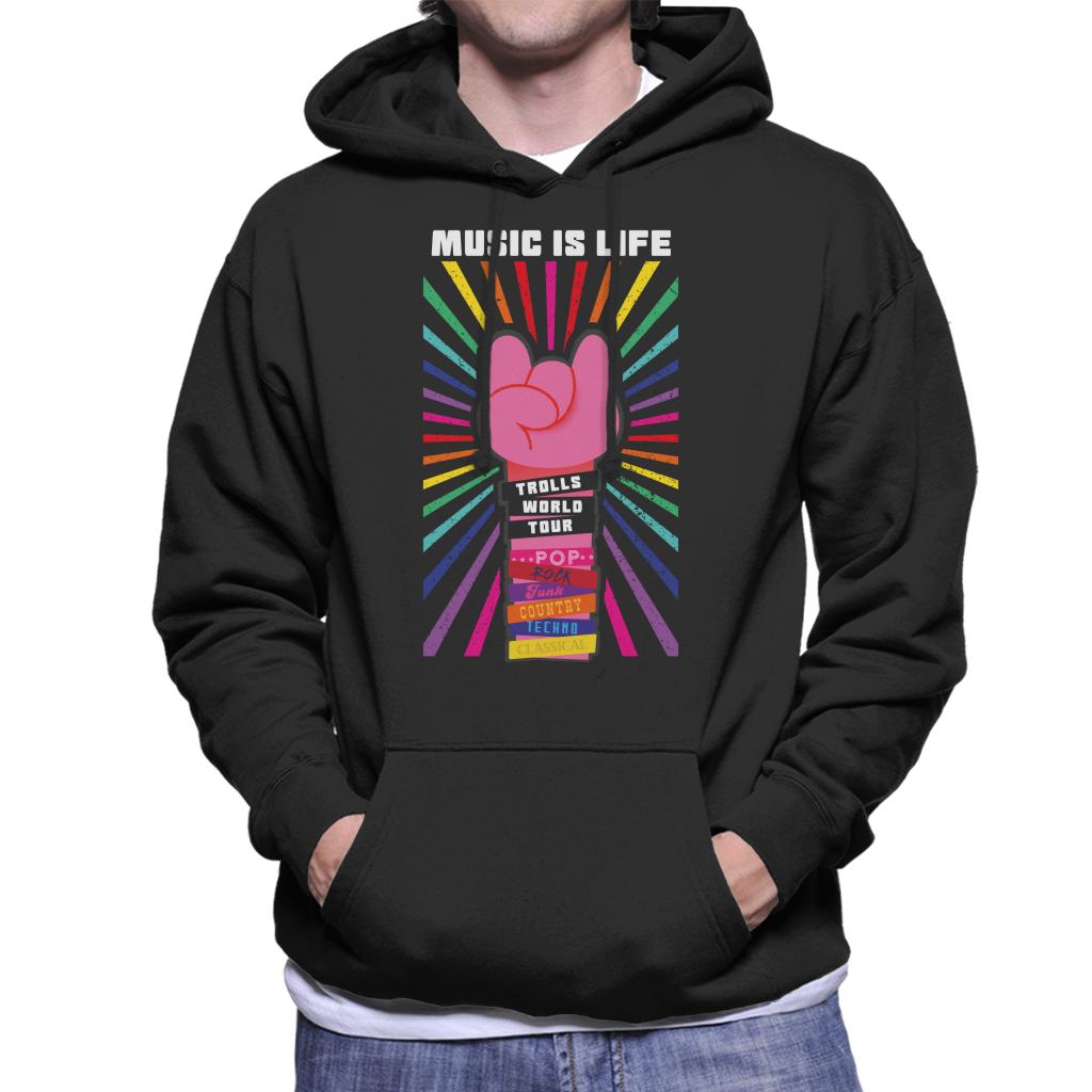 Trolls Devil Horns Men's Hooded Sweatshirt-ALL + EVERY