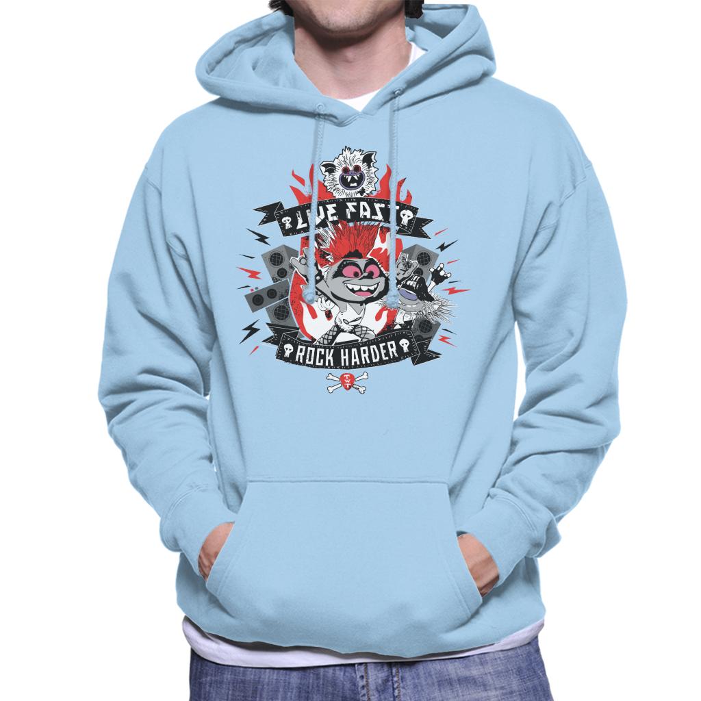 Trolls Live Fast Rock Harder Men's Hooded Sweatshirt-ALL + EVERY