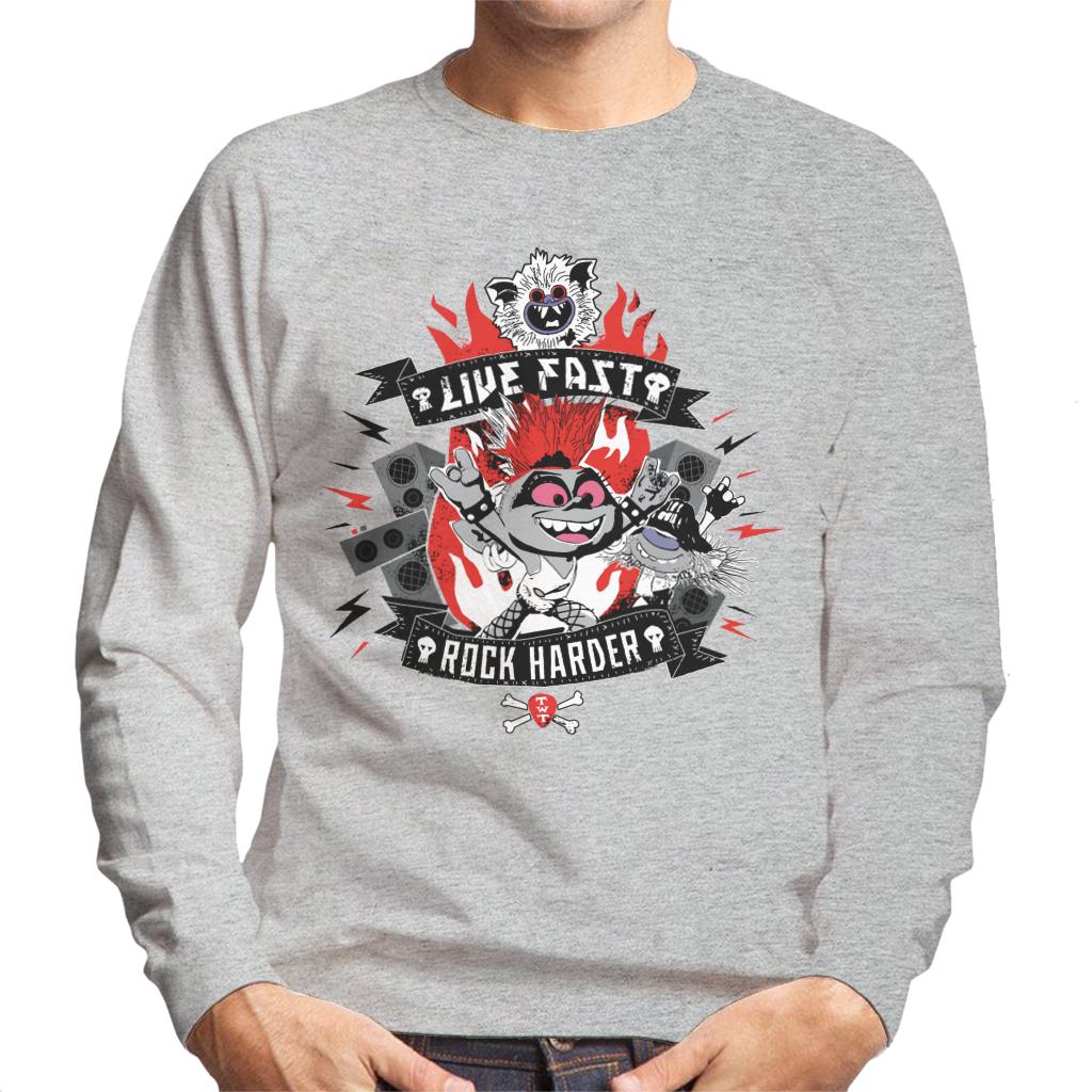 Trolls Live Fast Rock Harder Men's Sweatshirt-ALL + EVERY