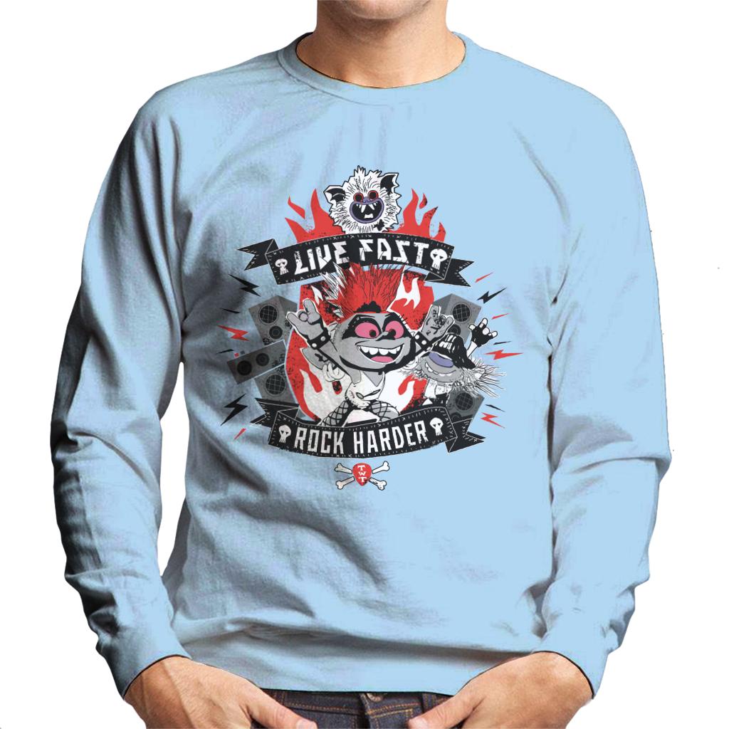 Trolls Live Fast Rock Harder Men's Sweatshirt-ALL + EVERY