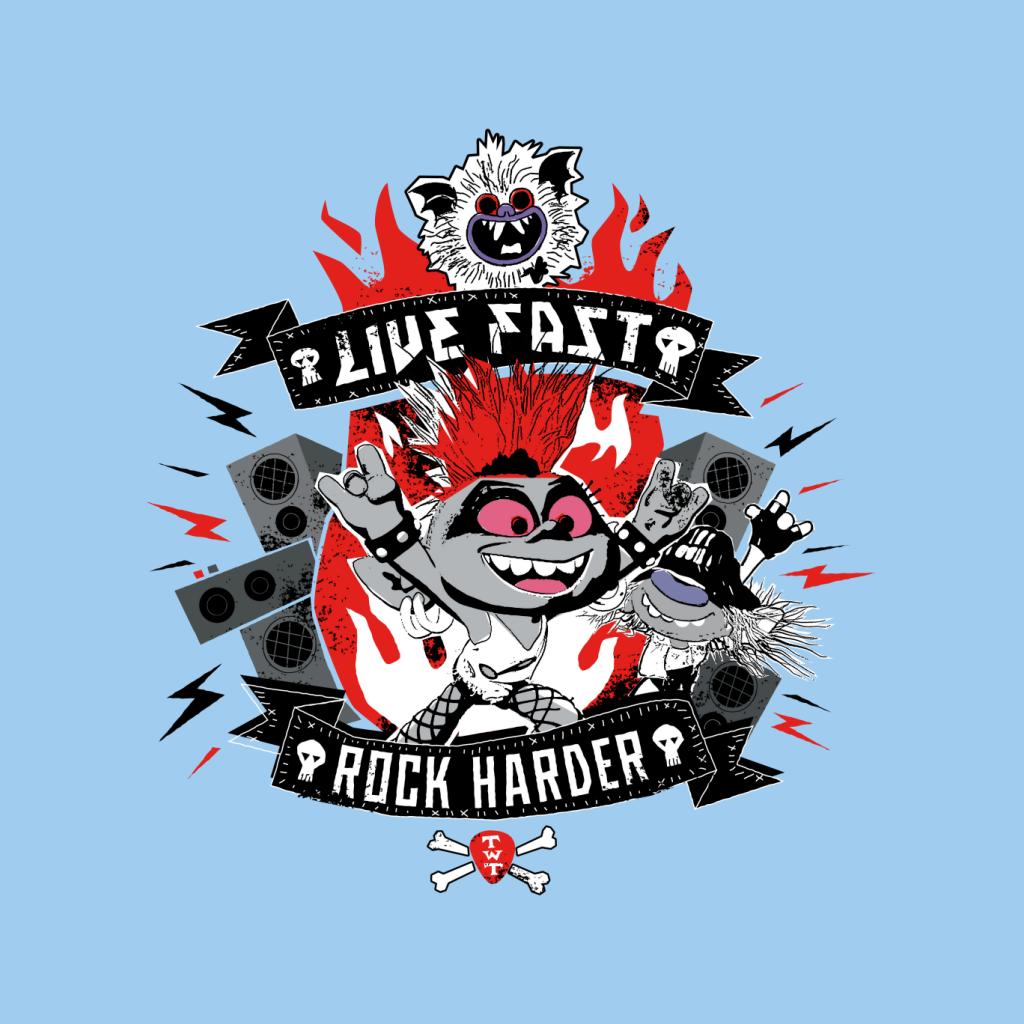 Trolls Live Fast Rock Harder Men's T-Shirt-ALL + EVERY