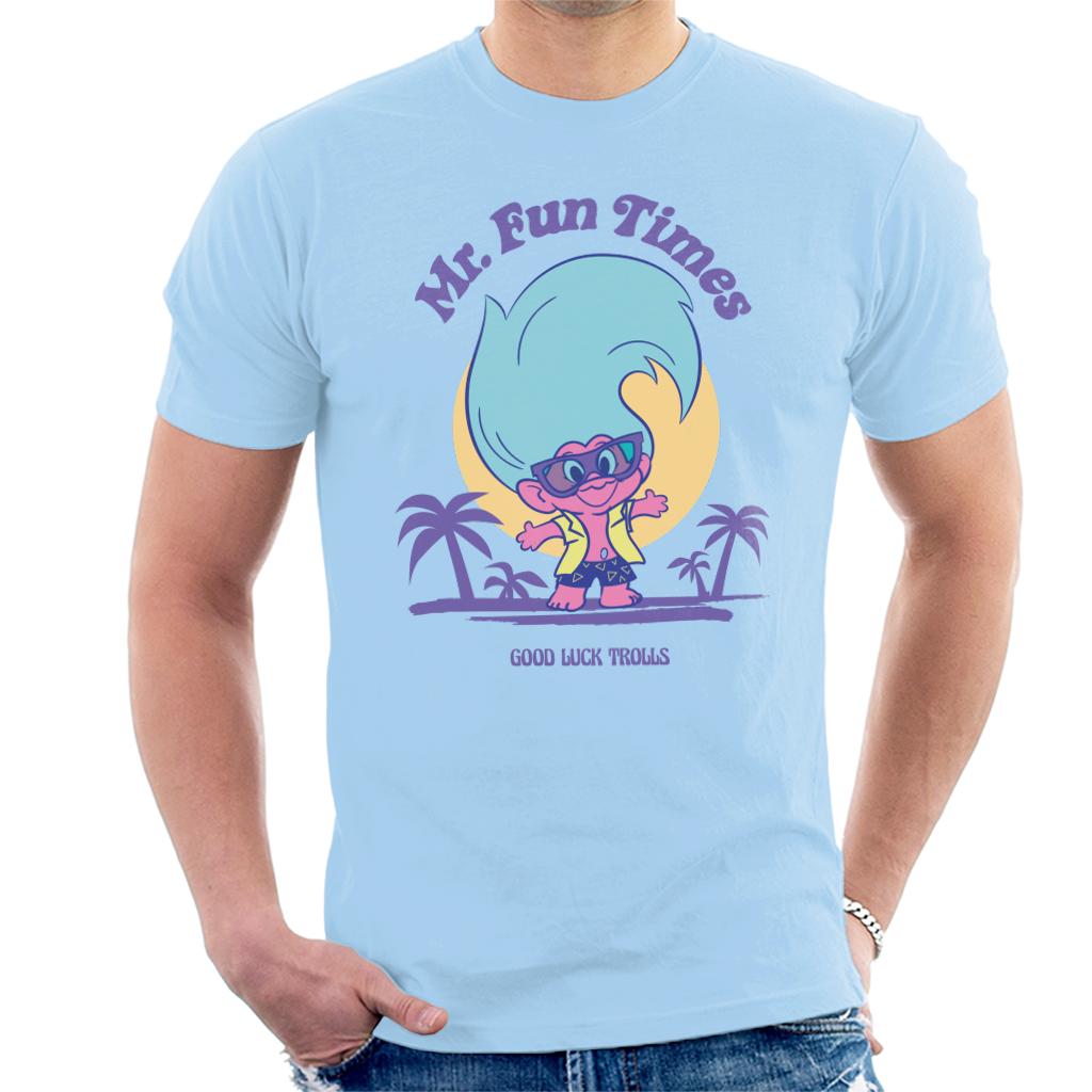 Trolls Mr Fun Times Good Luck Trolls Men's T-Shirt-ALL + EVERY