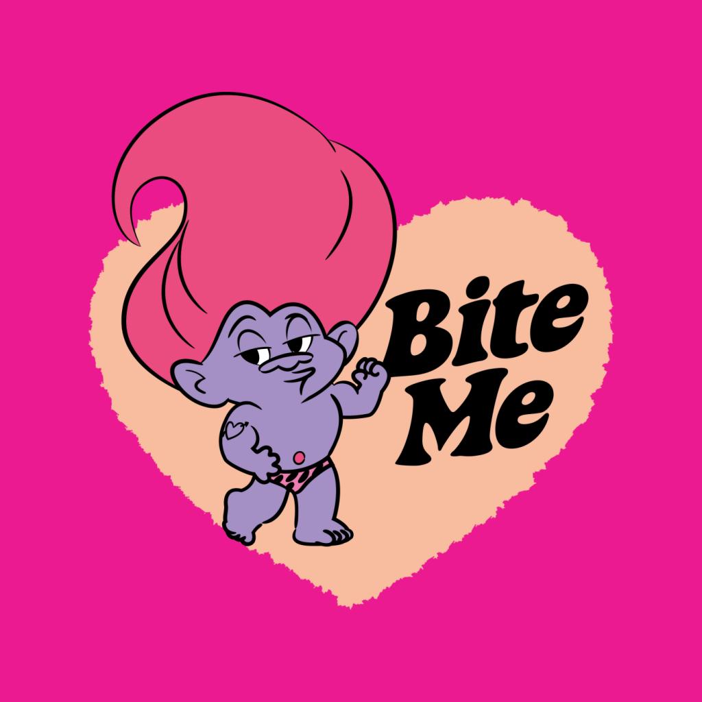 Trolls Loveheart Bite Me Women's T-Shirt-ALL + EVERY