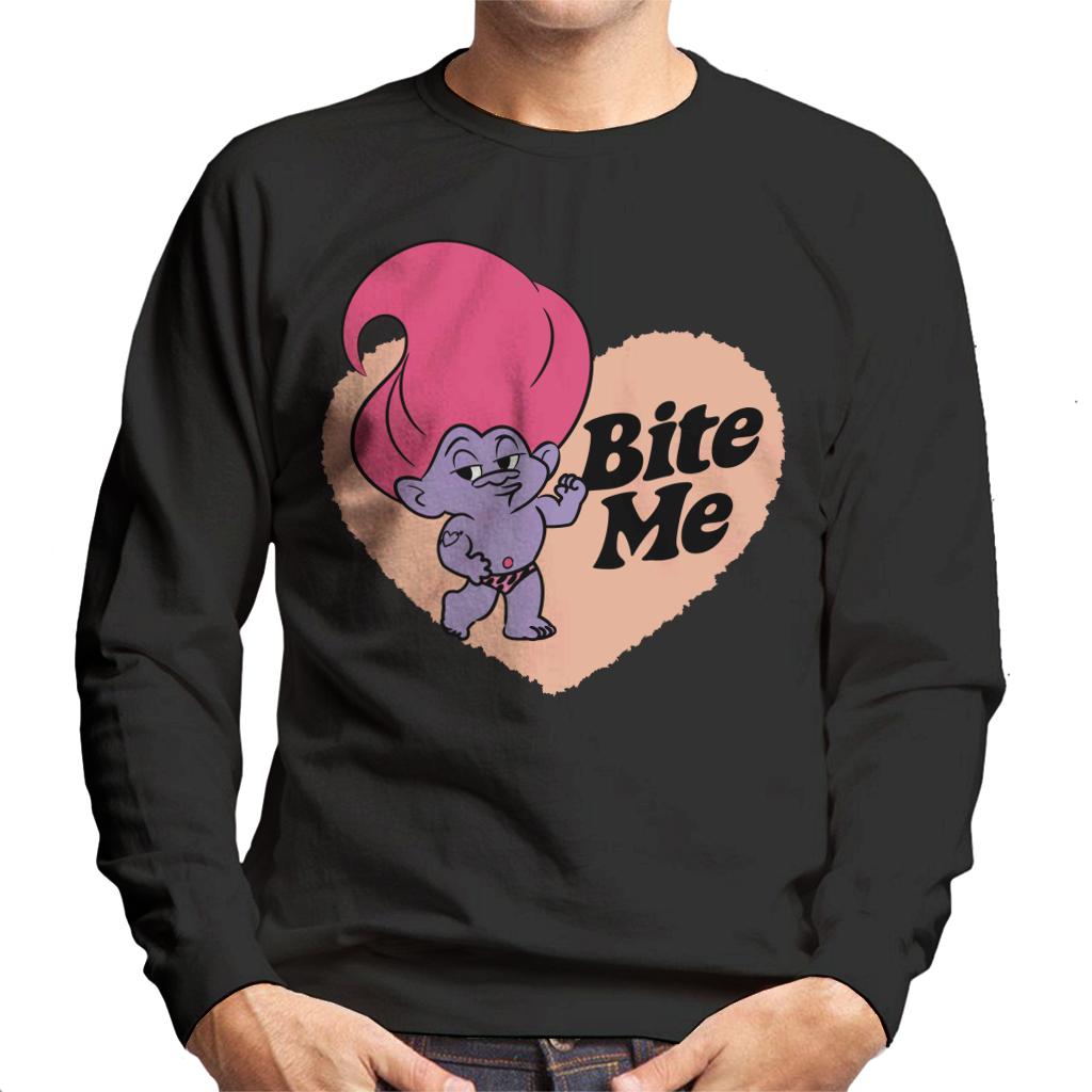 Trolls Loveheart Bite Me Men's Sweatshirt-ALL + EVERY