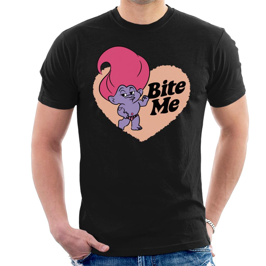 Trolls Loveheart Bite Me Men's T-Shirt-ALL + EVERY